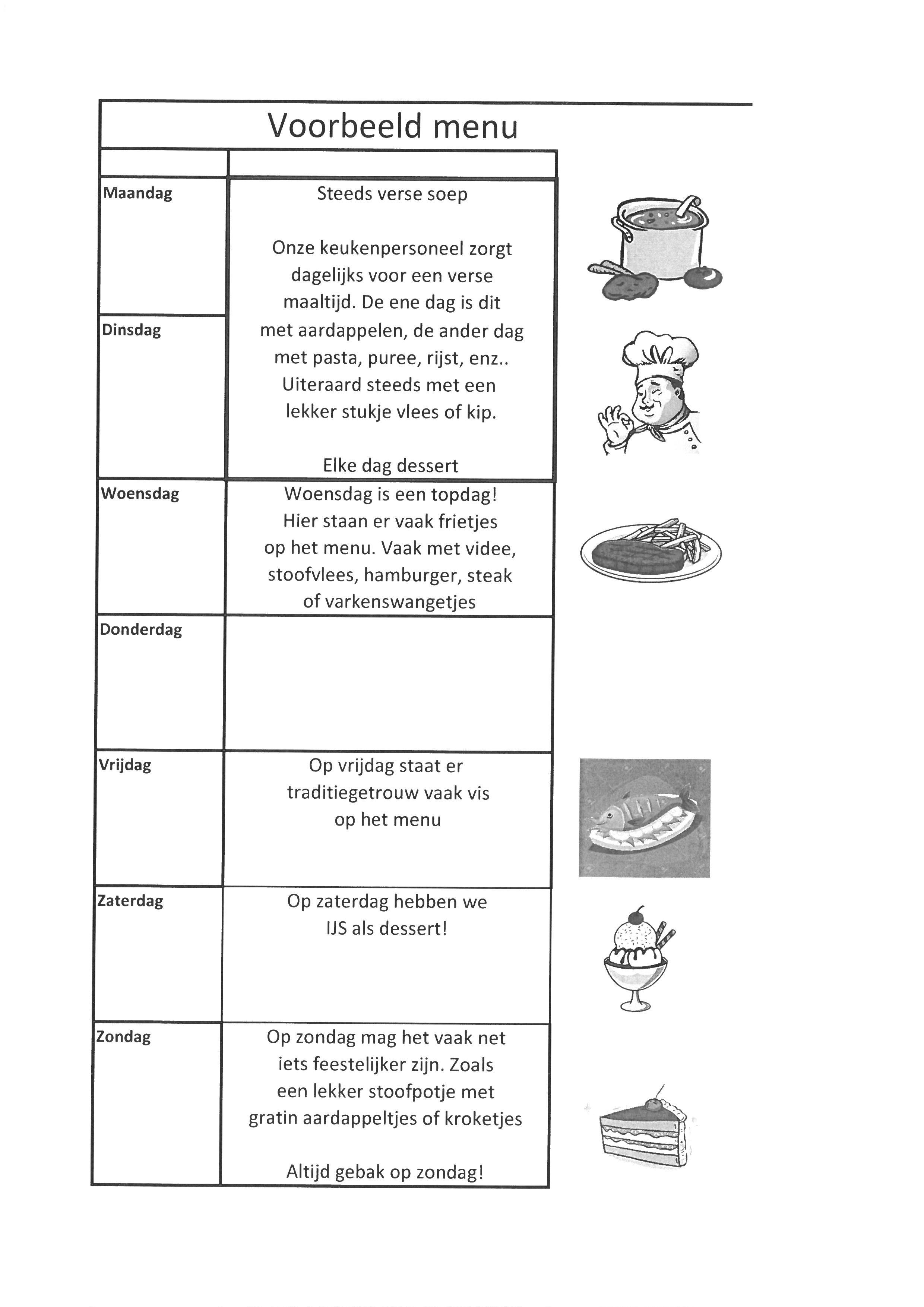 weekmenu Sint-Lodewijk